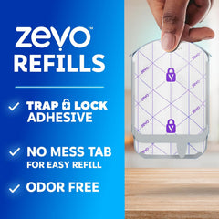 Zevo Flying Insect Trap Official Refill Cartridges - Fits Both Zevo Trap & MAX Indoor Fly Trap - Authentic Trap+Lock Technology to Catch Gnats, House & Fruit Flies (10 Official Refill Cartridges)