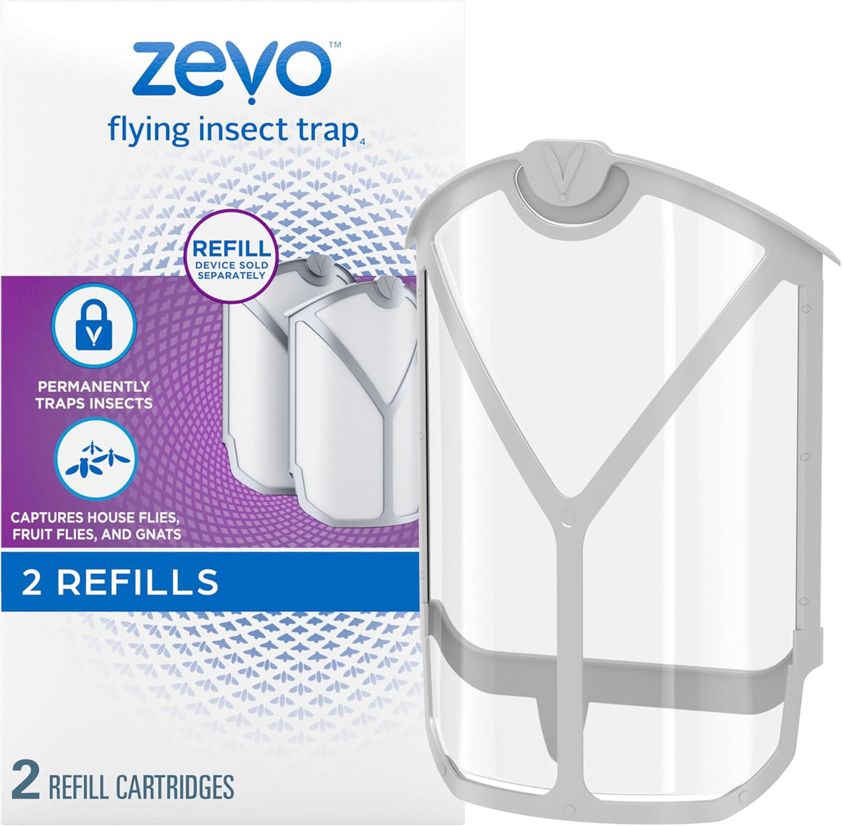 Zevo Flying Insect Trap Refill Kit Mosquitoes and Other Insects Model 3